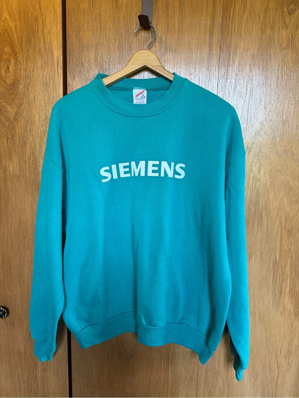 Jerzees Siemens Crewneck Sweatshirt Teal - Picture 1 of 5
